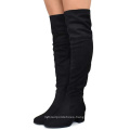 2019 Custom Women's Over The Knee Stretch Boot Trendy Low Block Heel A173-3c Shoe - Sexy Over The Knee Pullon Boot